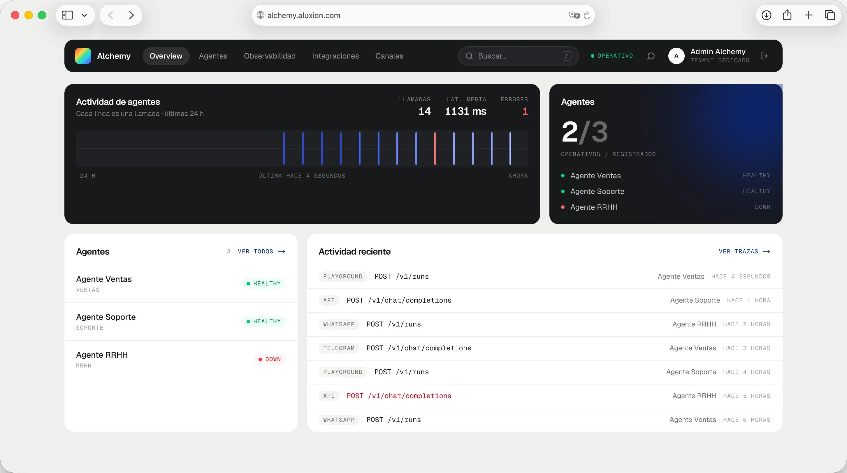 Aluxion Alchemy — Construye agentes en tiempo récord